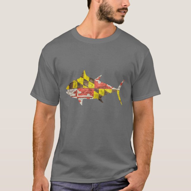 Maryland Tuna Överstorlek T Shirt (Framsida)