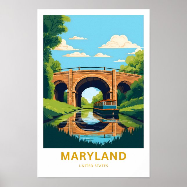 Maryland United Stater Travel Print Poster (Framsidan)