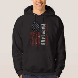 Maryland USA flagga Hoodie