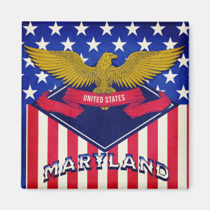 Maryland USA flagga Magnet