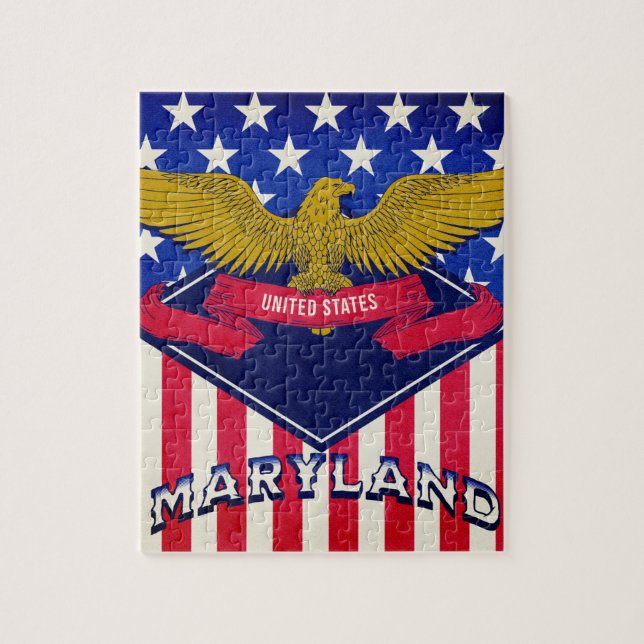 Maryland USA flagga Pussel (Vertikal)