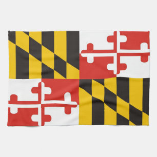 maryland USA statlig flaggahandduk Kökshandduk