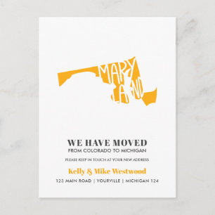 MARYLAND Vi har flyttat Ny adress New Home Vykort