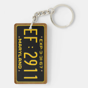 Maryland vintageregistreringsskylt 1967 Keychain