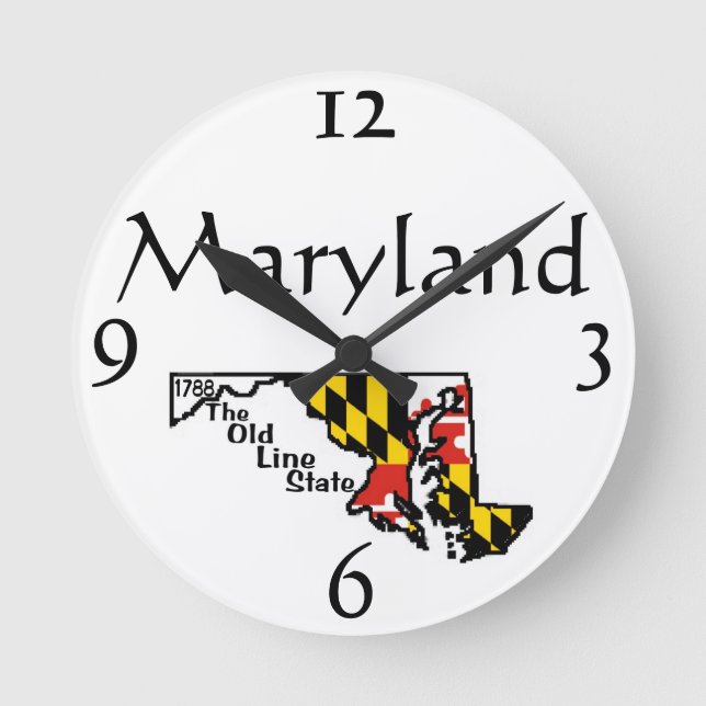 Maryland Wall Clock Rund Klocka (Framsida)