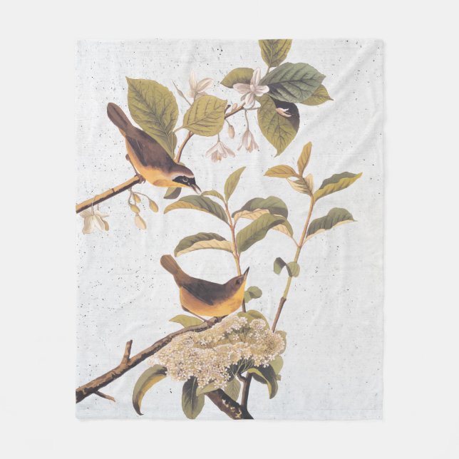 Maryland Yellowhalsmynning Audubon Birds with Flow Fleecefilt (Framsidan)