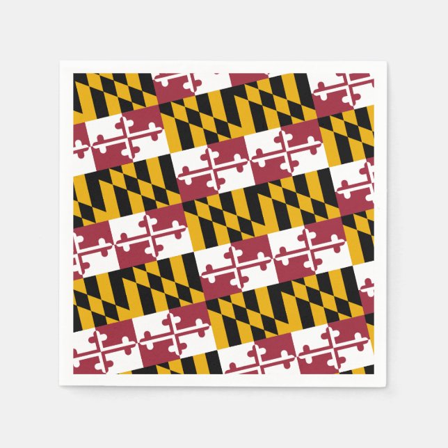 Marylander Flagga Design, Flagga Maryland Pappersservett (Framsidan)