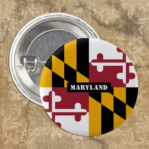 Marylandknapp, patriotisk Maryland Flagga mode Knapp