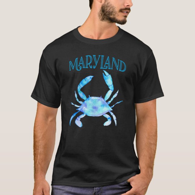 Marylands Bevackra Chesapeake Bay Blue Crab Mary T Shirt (Framsida)