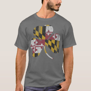 Marylands delstatsflagga Shamrock T Shirt