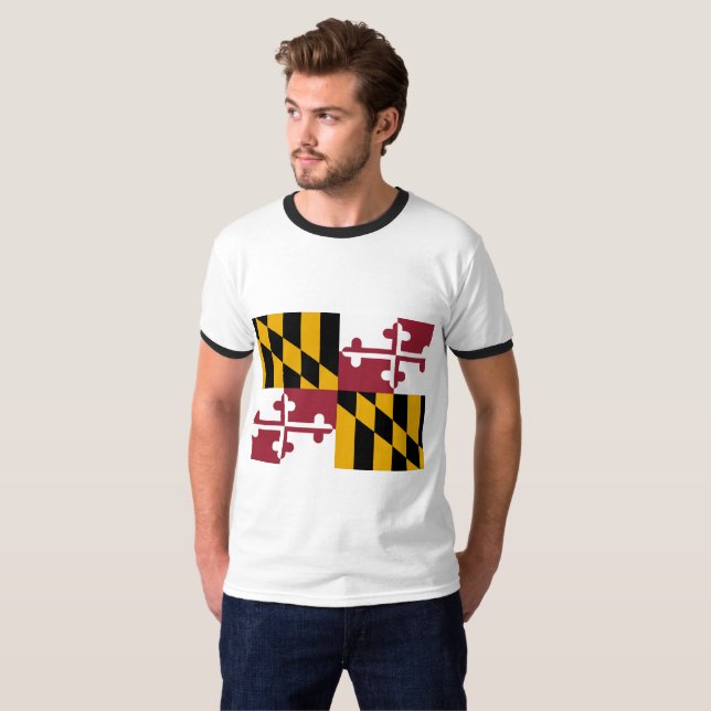 Marylands flagga t shirt (Hel framsida)