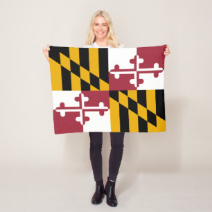 Marylands statsflagga fleecefilt