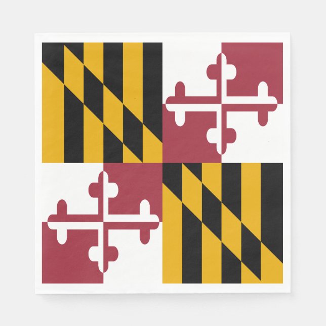 Marylands statsflagga pappersservett (Framsidan)