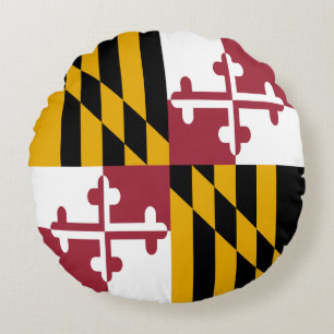 Marylands statsflagga rund kudde