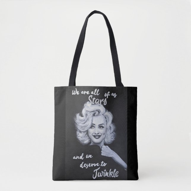 Marylin Monroe Porträtt Perfection Kärlek Yourself Tygkasse (Framsida)