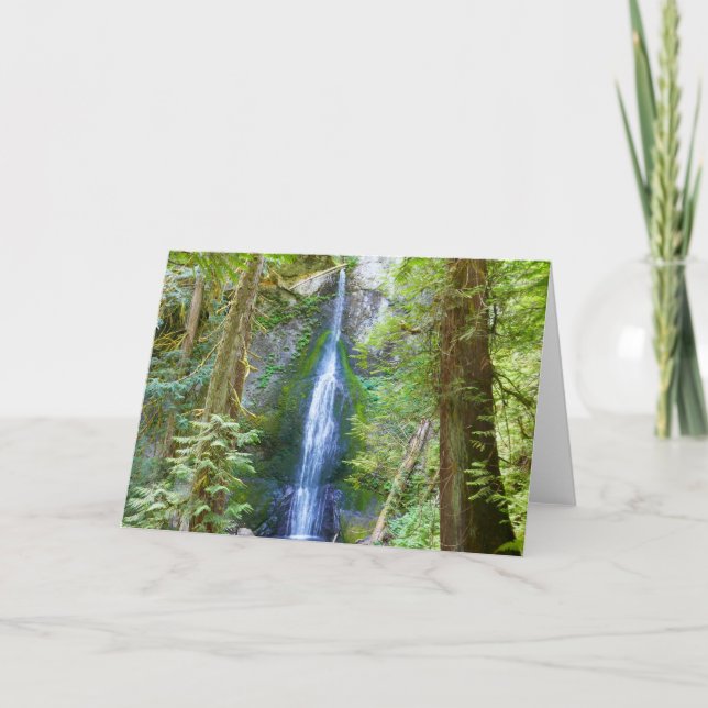 Marymere Falls I vid Olympic National Park Kort (Framsida)