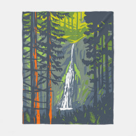 Marymere Falls Olympic National Park Cozy Fleecefilt