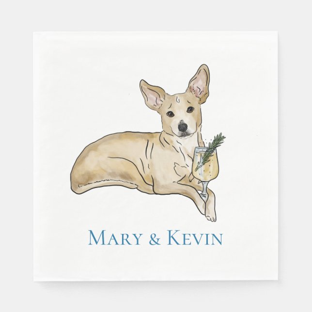 Marys Hund Napkins chiwawa hund Pappersservett (Framsidan)