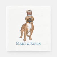 Marys Hund Napkins pitbull