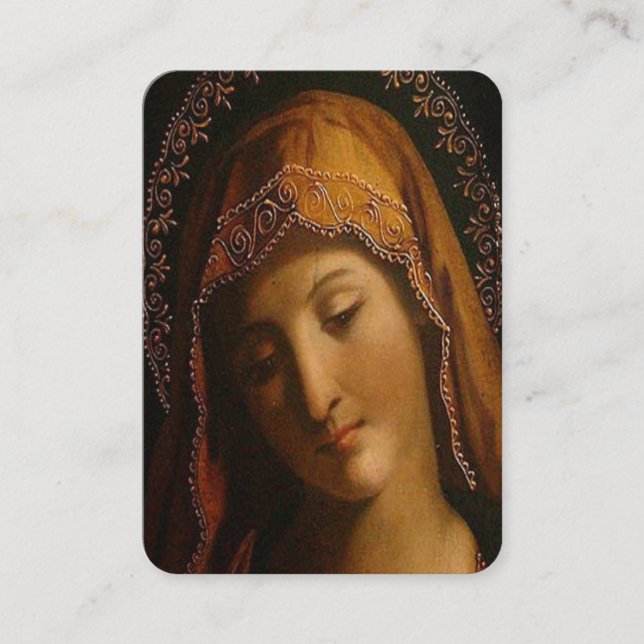 Marys Peace Prayer Card Visitkort (Framsida)