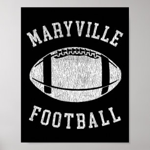 Maryville Football Distressed Vintage 80-tals Thro Poster