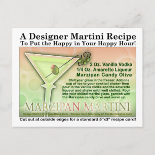Marzipan Martini Recipe-vykort Vykort