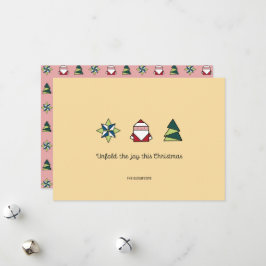 Marzipan Origami jul Julkort