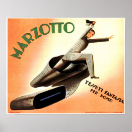 MARZOTTO Textile Fabric Manar Vintage Reklam Poster