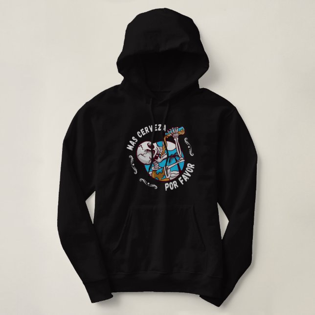 Mas cerveza Day of the dead Dia de muertos Hallowe T Shirt (Design framsida)
