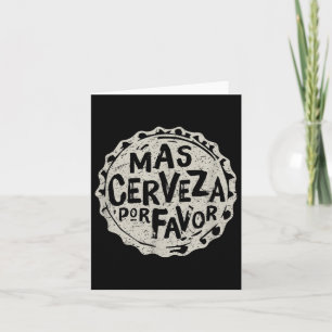 Mas Cerveza Por Favor - Mexikanska Beer Shirt Cinc Kort