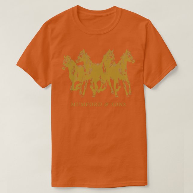 MAS Golden Horses Black T Shirt (Design framsida)