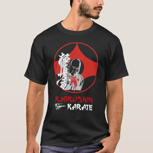 Mas Oyama Kyokushin Karate emblem design T-Shirt (Framsida)