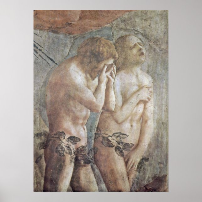 Masaccio - Adam och Kväll Poster (Framsidan)