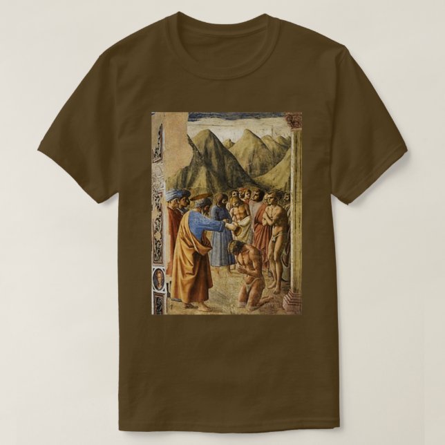 Masaccio Baptism i Neophytes T Shirt (Design framsida)