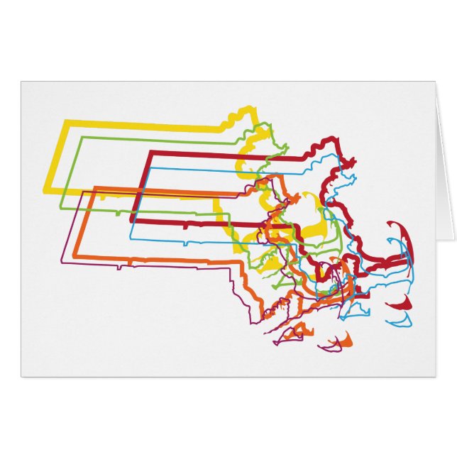masachusetts pride oskärpa hälsningskort (Framsidan Horizontal)