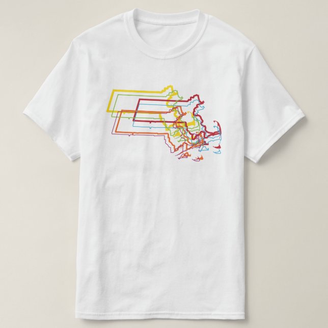 masachusetts pride oskärpa tee (Design framsida)