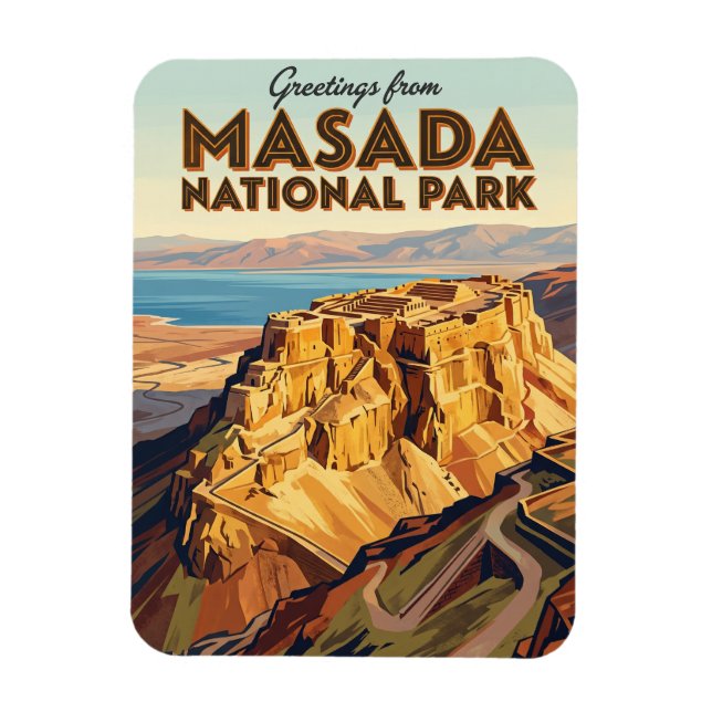Masada nationalpark Israel Magnet (Vertikal)