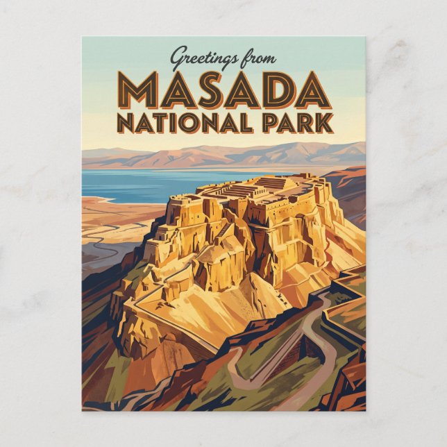 Masada nationalpark Israel Vykort (Framsida)