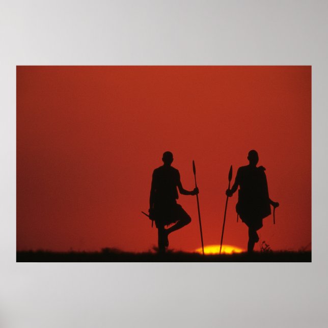 Masai at Sunset Poster (Framsidan)