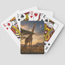 Masai Giraffe Savanna DJUR Poker