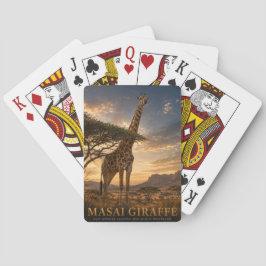 Masai Giraffe Savanna DJUR Poker Casinokort