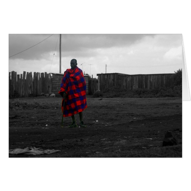 masai hälsningskort (Framsidan Horizontal)