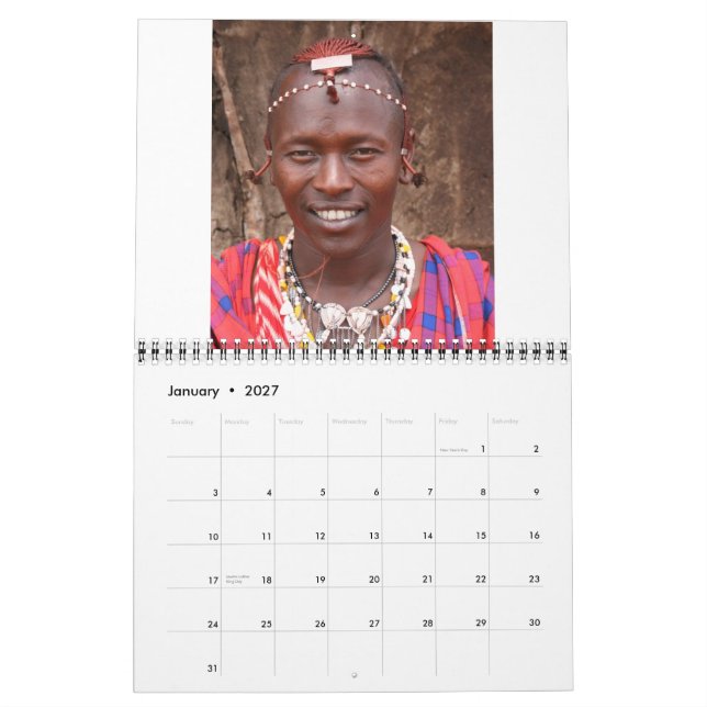 Masaifolket av Kenya, kalender (Jan 2027)