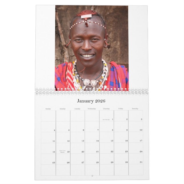 Masaifolket av Kenya, kalender 2008 (Jan 2026)