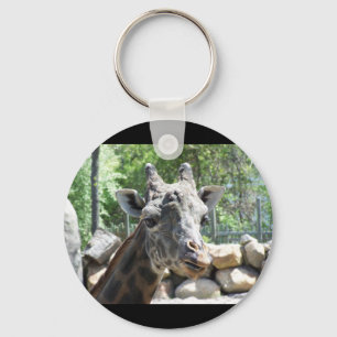 Masaigiraff tätt upp Portait Nyckelring
