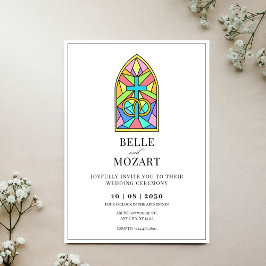 Mäsaikmatrimoni bröllop i bröllop ring kor inbjudningar