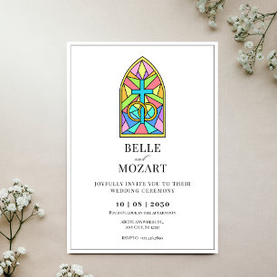 Mäsaikmatrimoni bröllop i bröllop ring kor inbjudningar