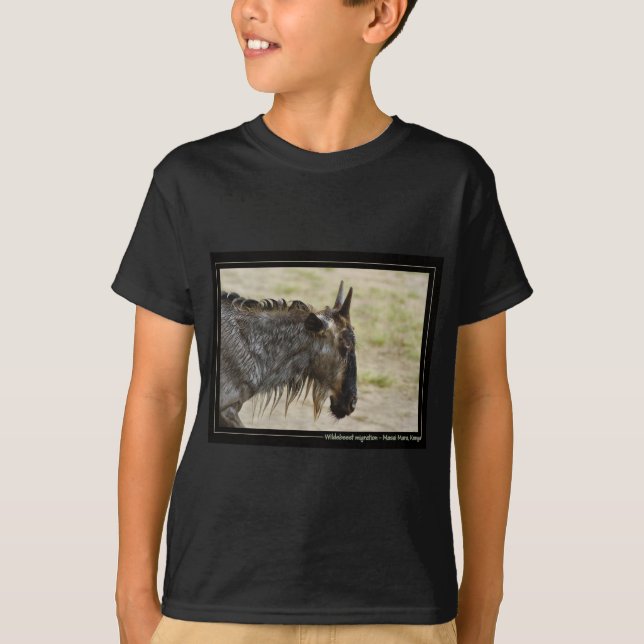 MasaiMara korsning, Kenya - gnu- eller T-shirt (Framsida)