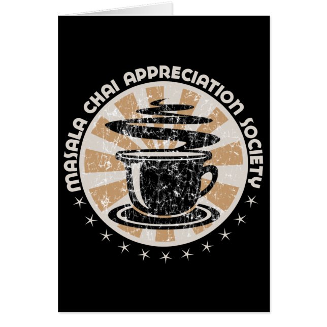 Masala Chai gillandesamhälle Hälsningskort (Framsidan)