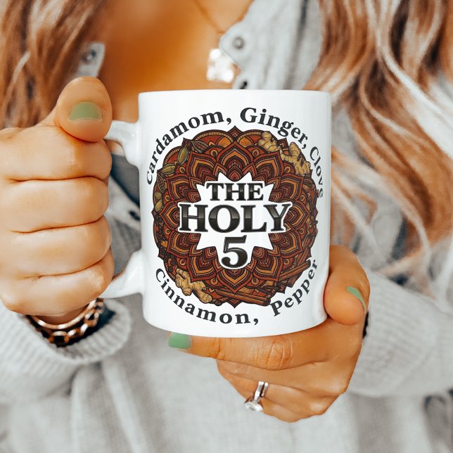 Masala Chai Heliga Fem Kryddblandning Te Kaffemugg (Skapare uppladdad)